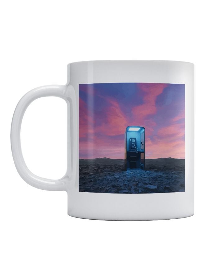 أتيك مج بطبعة هاتف عام. رمادي/ وردي/ أزرق