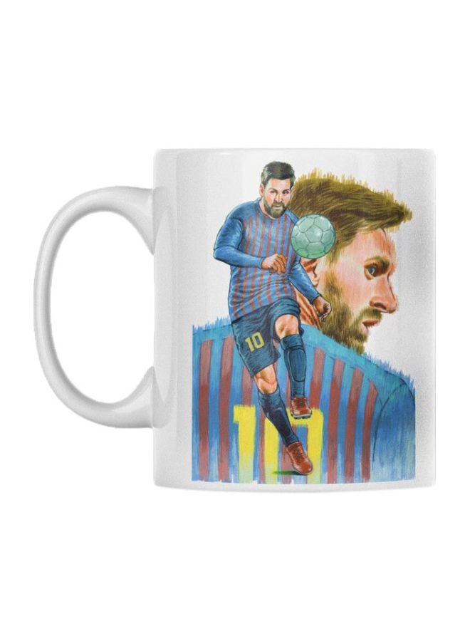 أتيك مج سيراميك مزين بطبعة أبيض/أزرق/بيج