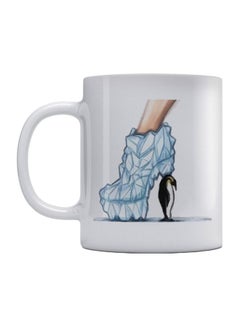 Atiq Penguin Shoes Printed Mug White/Blue/Black 