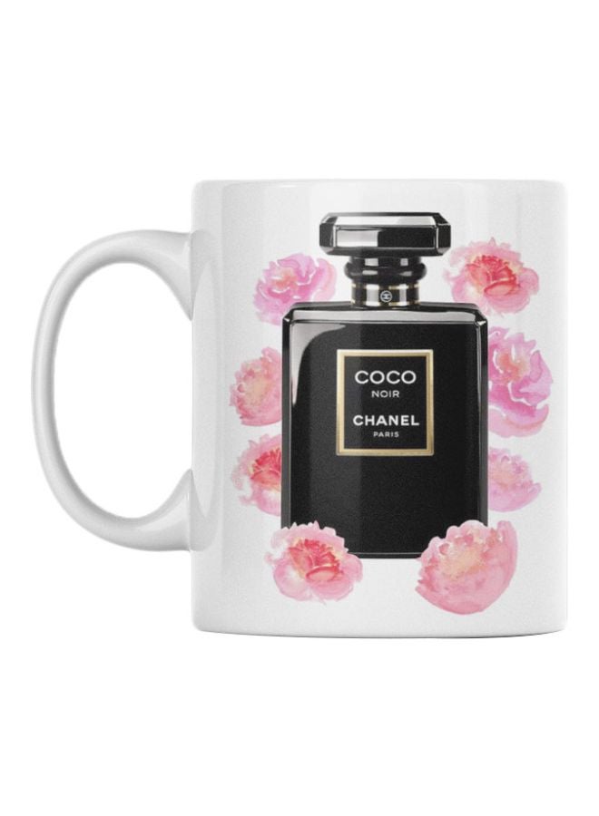 Atiq Coco Noir Perfume Printed Mug White/Black/Pink 350ml