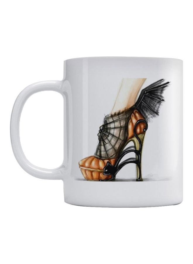 Atiq Spider Shoes Printed Mug White/Black/Brown