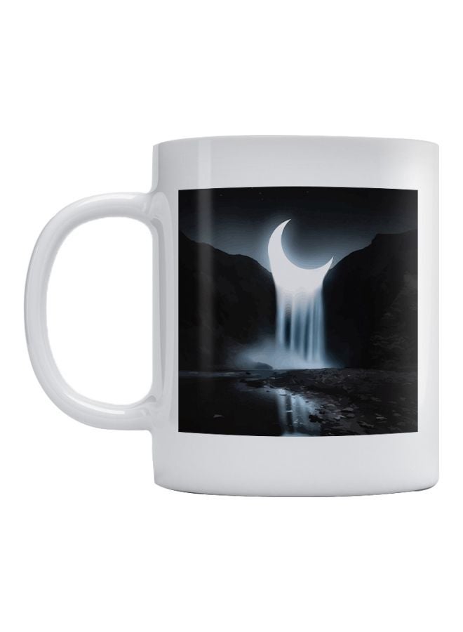Atiq Half Moon Printed Mug White/Black/Grey