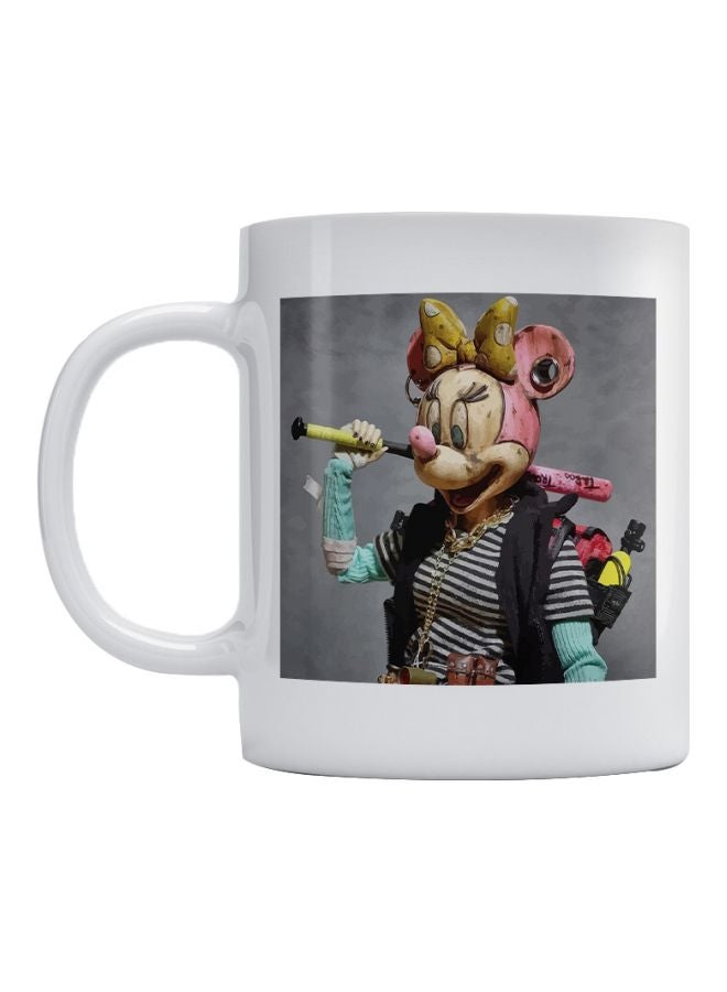 Atiq Minnie Mouse Printed Mug White/Black/Grey 