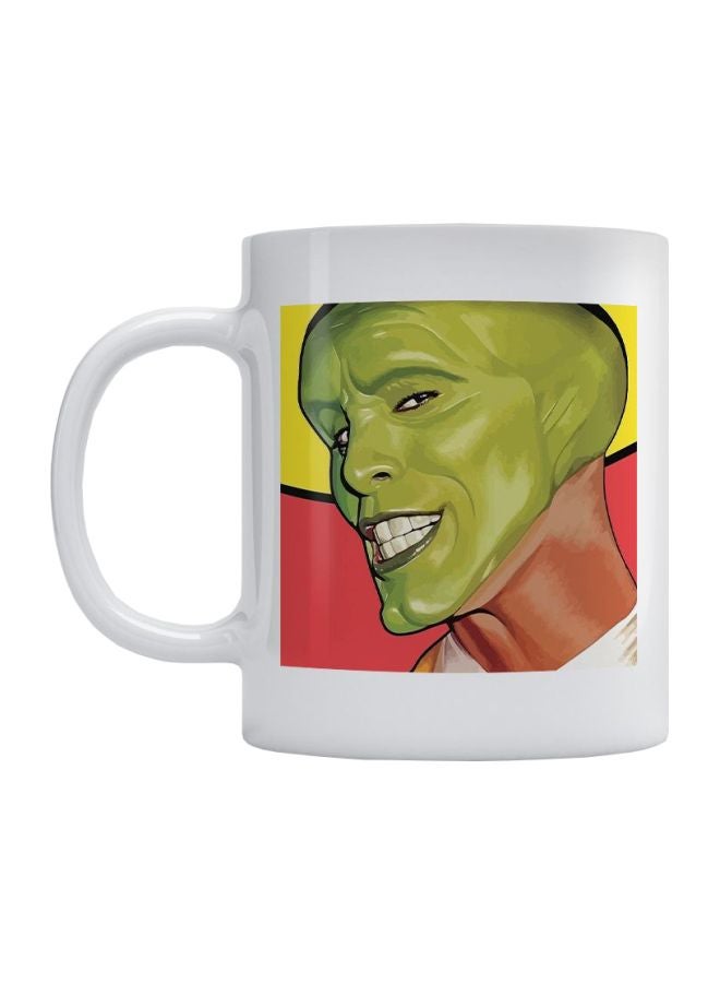 Atiq The Mask Printed Coffee Mug Green/Pink/White 350ml