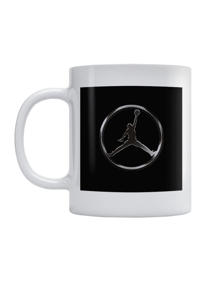 أتيك كوب بطبعة كرة السلة أبيض/أسود/رمادي 350ملليلتر