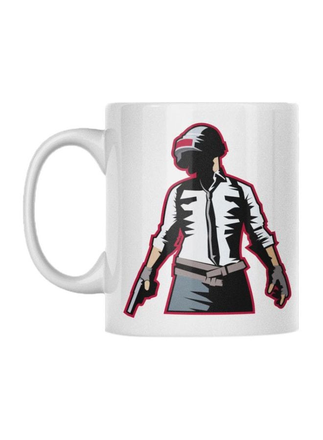 Atiq Ceramic Printed Mug White/Black/Red 