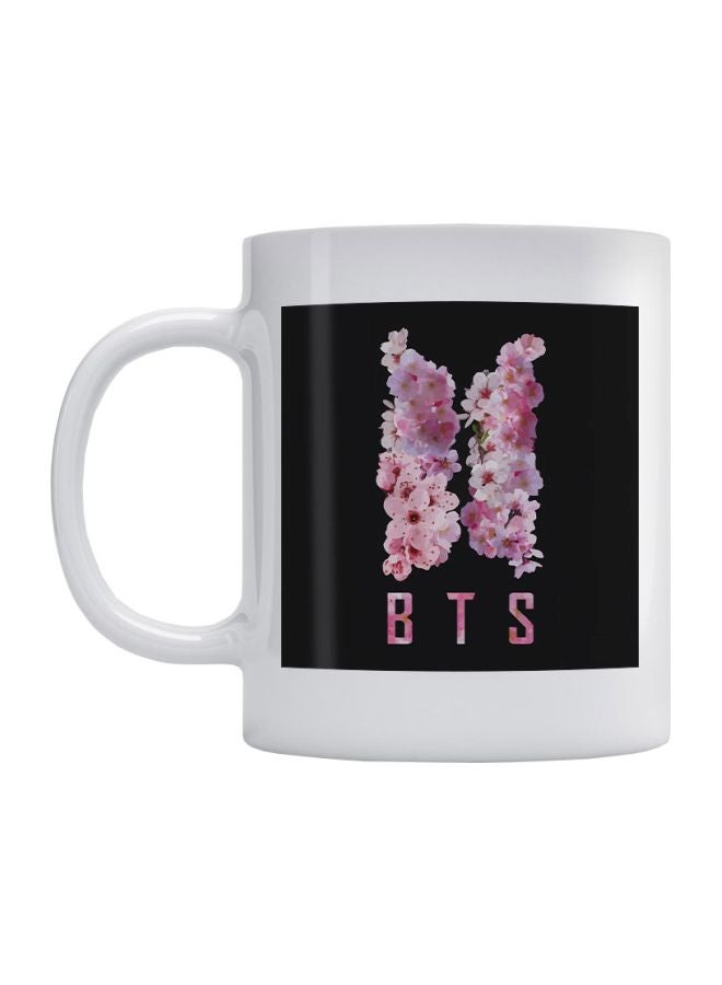 Atiq BTS Squad Printed Mug White/Black/Pink 