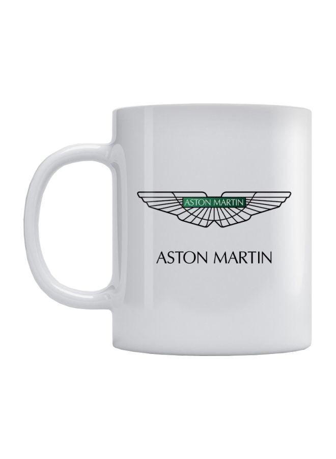 Atiq Aston Martin Logo Printed Mug White/Black/Green 350ml