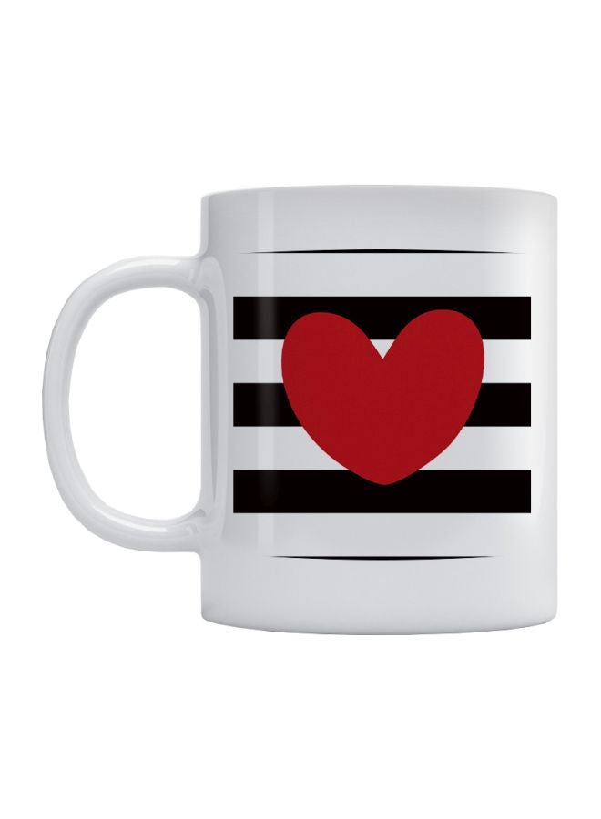 Love Printed Mug White/Black/Red