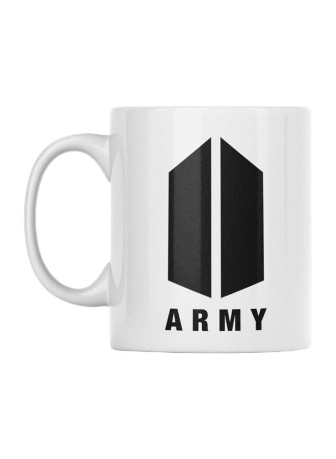Army Printed Mug White/Black