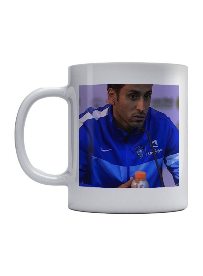 Atiq Sami Al-Jaber Printed Mug White/Blue/Brown 