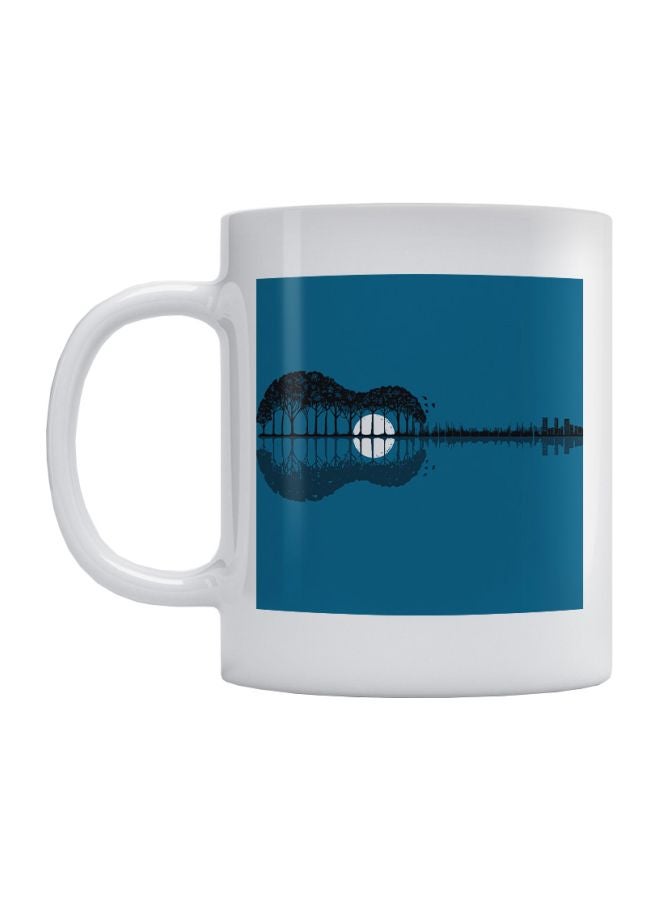 Atiq Guitar Printed Mug White/Blue/Black 