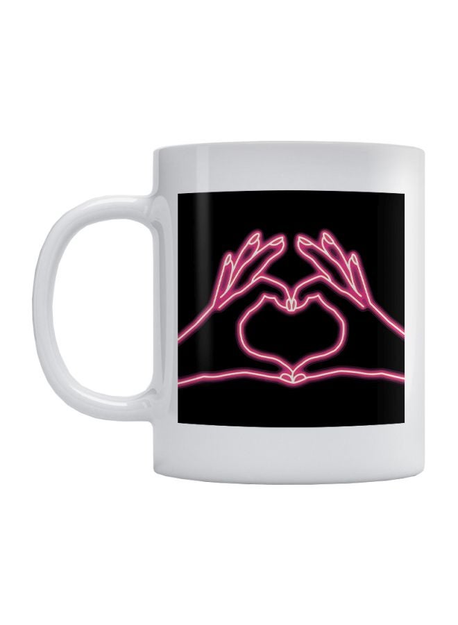 Atiq Love Printed Mug White/Black/Pink 