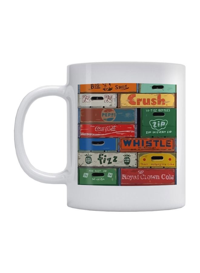 Atiq Old Carbonated Soft Drink Printed Mug White/Green/Red