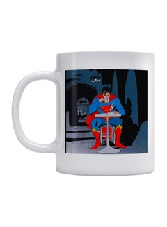 Superman Printed Mug White/Red/Blue 350ml