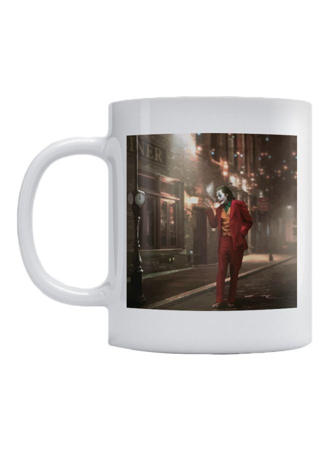 The Joker Printed Mug White/Brown/Red