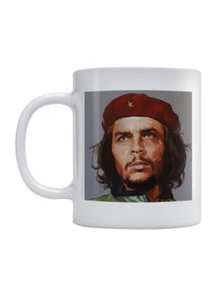 Atiq Guevara Printed Ceramic Mug White/Brown/Beige 350ml 
