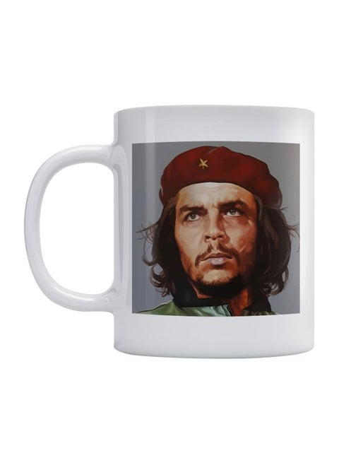 Guevara Printed Ceramic Mug White/Brown/Beige 350ml