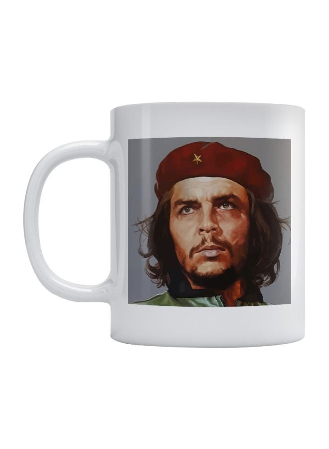 Guevara Printed Ceramic Mug White/Brown/Beige 350ml