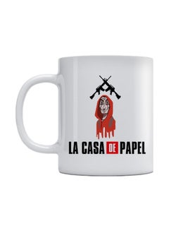 La Casa De Papel Printed Mug White/Black/Orange