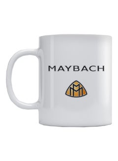 Maybach Logo Printed Mug White/Black/Yellow
