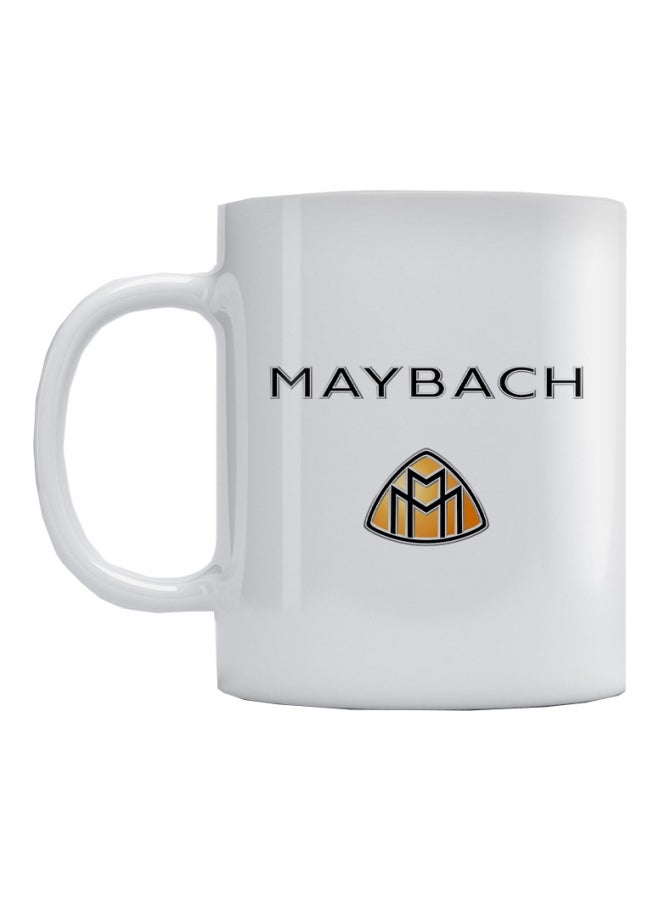 Atiq - Maybach Logo Printed Mug White/Black/Yellow - Image 1