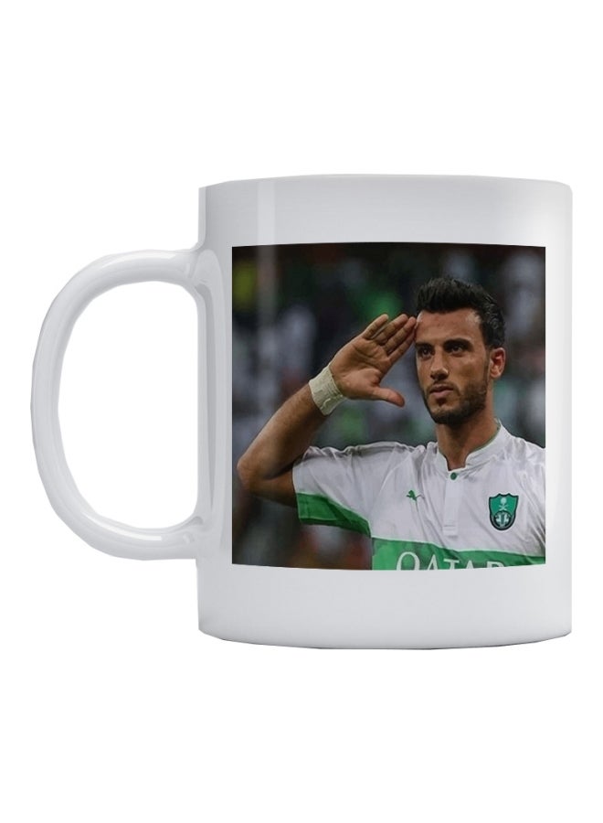 Omar Al-Soma Printed Mug White/Black/Green 350ml