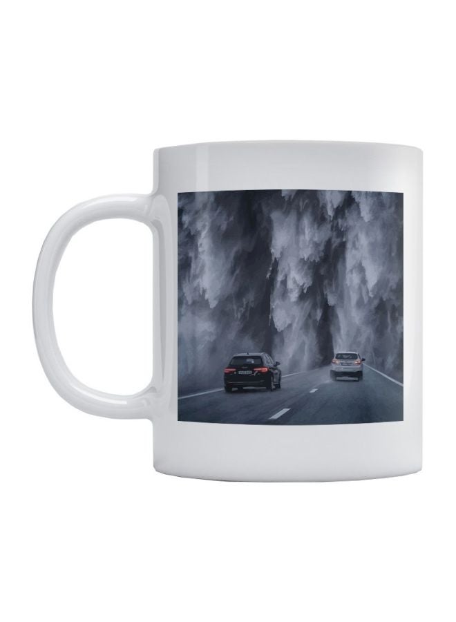 Storm Printed Mug Grey/Red/White