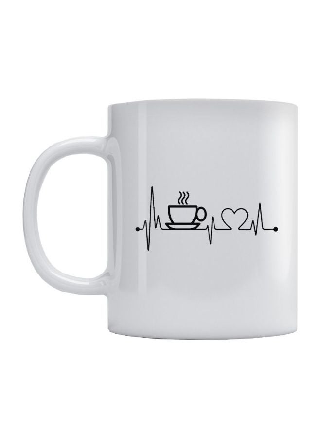 Atiq Coffee Lovers Printed Mug White/Black