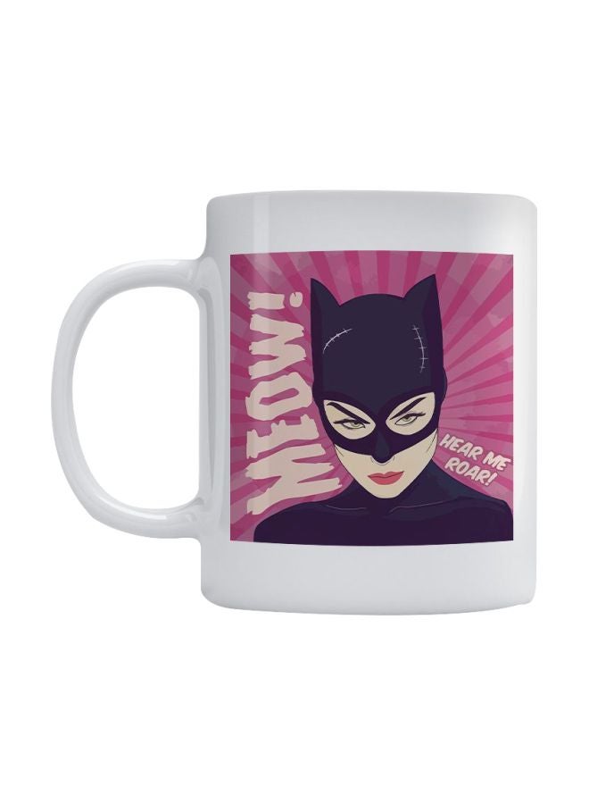 أتيك مج بطبعة شخصية "كات وومن" أبيض/ وردي/ بيج 350ملليلتر