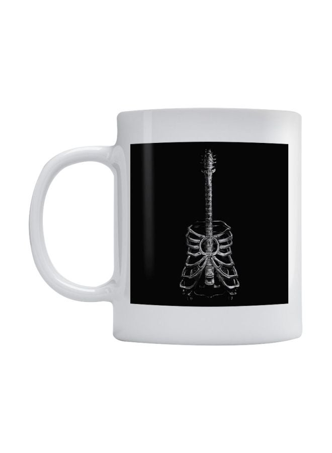 Atiq Guitar Printed Mug White/Black/Grey 