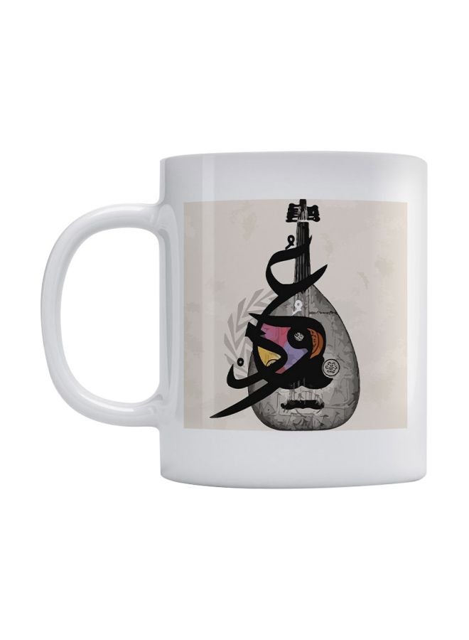 أتيك مج بطبعة عود أبيض/رمادي/أسود