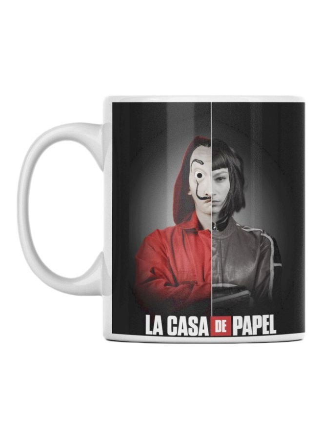 Atiq La Casa De Papel Printed Mug Black/Grey/Brown 350ml