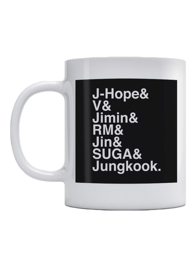 Atiq Quote Printed Mug Black/White 