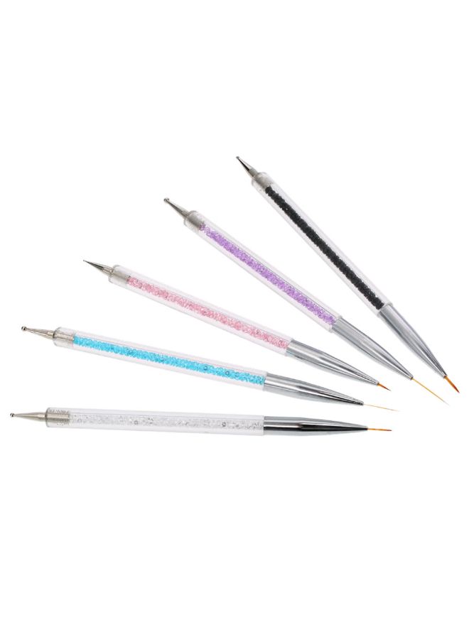 5-Piece Nail Art Painting Brush Set Multicolour - Image 2