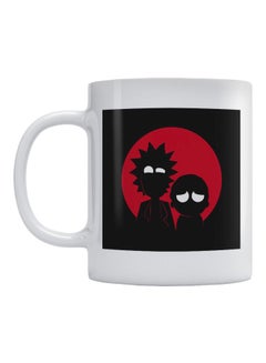Atiq Rick And Morty Printed Ceramic Coffee Mug White/Red/Black 