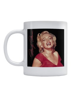 Atiq Marlin Monroe Printed Mug White/Black/Beige 350ml 