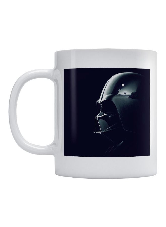 قدح مطبوع عليه صورة Star Wars أبيض/أسود/رمادي 350ملليلتر