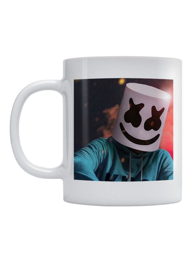 Atiq Marshmello Mask Printed Mug White/Blue/Black 350ml