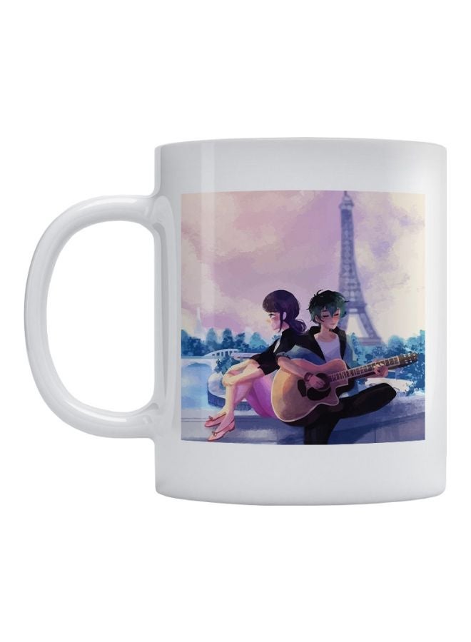 Atiq Guitar Player Printed Mug White/Blue/Black 