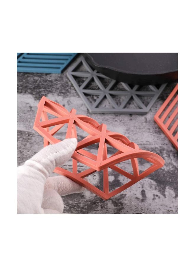 Generic - 6-Piece Silicone Pot Holder Set Red/Blue 8cm - Image 1