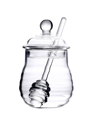 Honey Jar With Dipper And Lid Clear 250ml - v1585998307/N36473679A_1