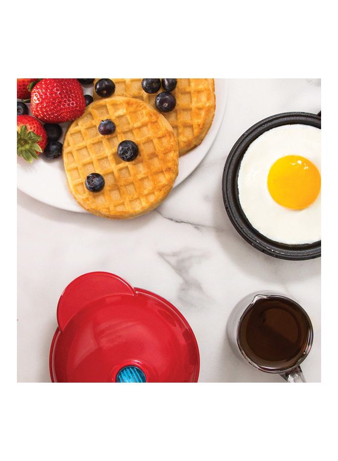 Generic - Mini Waffle Maker 350W H31997UK Red/Black - Image 1