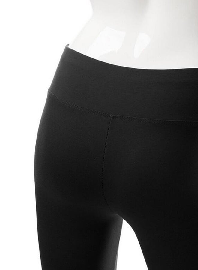 Solid Pattern Boot Cut Tummy Control Workout Yoga Pants Black  - Image 4
