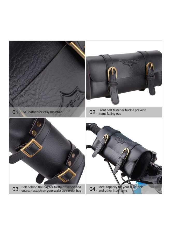 B-SOUL Retro Leather Handlebar Bag 1.2Liters - Image 2