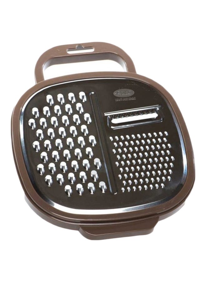AL RIMAYA 3-In-1 Multipurpose Grater With Container Brown 25x6x20centimeter  - Image 1