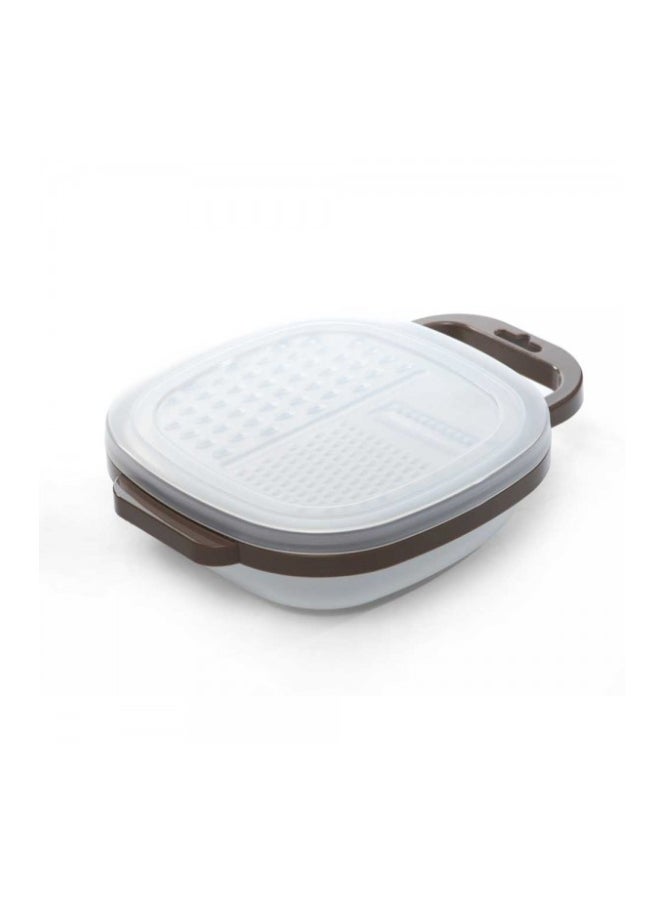 AL RIMAYA 3-In-1 Multipurpose Grater With Container Brown 25x6x20centimeter  - Image 2
