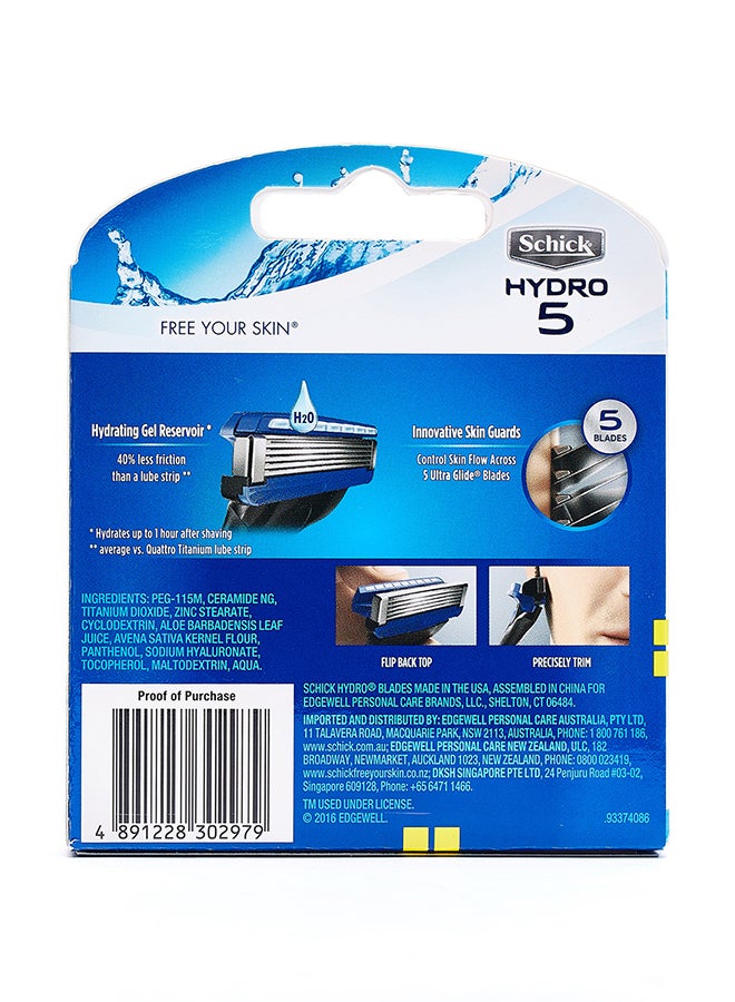 شيك مجموعة شفرات حلاقة بديلة بجل الترطيب 6 قطع أزرق / فضي 48جرام - Image 2