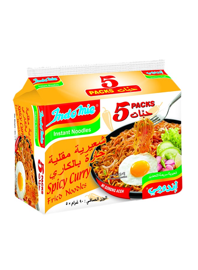 إندومي - شعيرية مقلية بنكهة الكاري الحار 90غرام عبوة من 5 قطع - Image 1