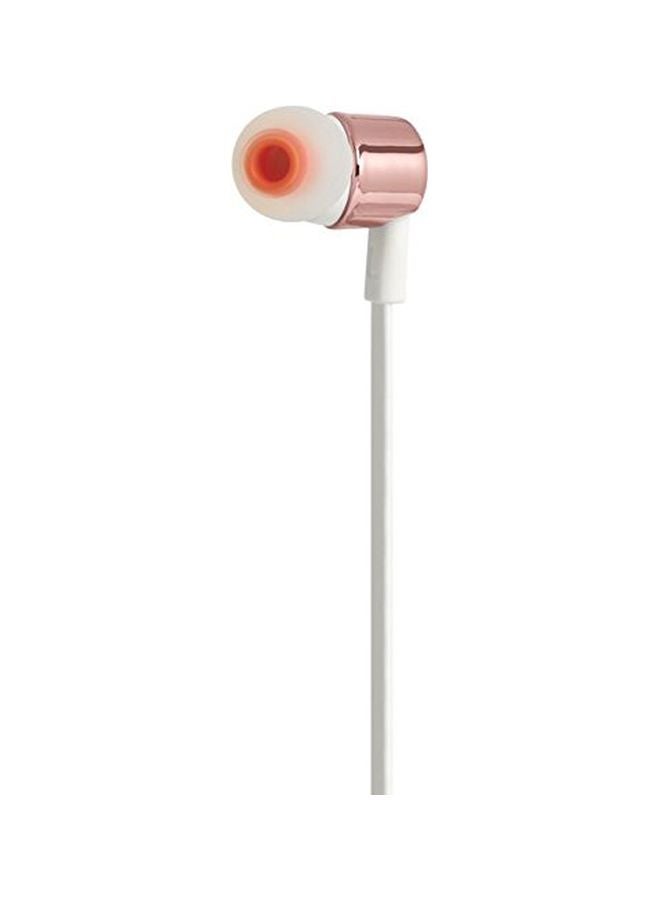 JBL - T210 WIred In-Ear Headphones With Mic RoseGold/White - Image 1